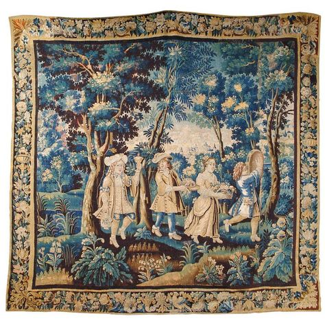 Baptism Of Christ, Antique Tapestry, Modern Tapestries, Medieval Tapestry, Wool Tapestry, Rembrandt, Tapestry Weaving, 17th Century, Brussels