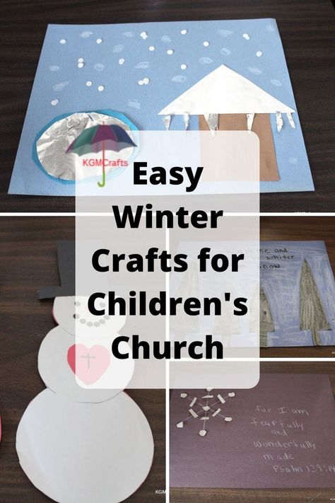 Kids can make snowmen, and different winter pictures. Each craft comes with a Bible verse. Most of the crafts have low mess options. Toddler Church Crafts, Jesus Lamb, Toddler Sunday School, Kids Church Activities, Toddler Bible, Easy Winter Crafts, Snow Crafts, Winter Crafts Preschool, Sunday School Projects