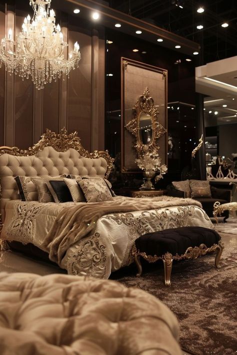 Good home decor can totally change how a place feels. Decorating your home is all about doing what makes you happy. Bed Design Modern Luxury Royal, Bed Design Modern Luxury, Royal Bedroom Design, Bedroom Ideas Luxury, Royal Room, Royal Bedroom, Luxury Mansions Interior, Dream Bedroom Inspiration, Glamorous Decor