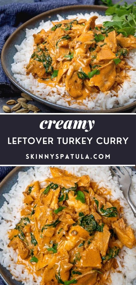 Ww Curry Recipes, Curry With Leftover Chicken, Rotisserie Chicken Coconut Curry, Curry Turkey Recipes, Chicken Recipes Leftover, Things To Do With Turkey Leftovers, Easy Healthy Turkey Recipes, Cooked Turkey Recipes Leftovers Healthy, Leftover Roasted Turkey Recipes