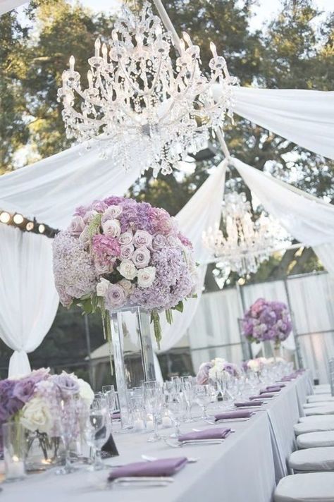 Best 50 Stunning Lavender Wedding Ideas For Fall Wedding Theme - Beauty of Wedding Lavender Wedding Decorations, Lilac Wedding Themes, Lavender Wedding Theme, Purple Wedding Theme, White Wedding Theme, Tent Decorations, Lilac Wedding, Wedding Themes Fall, Outdoor Wedding Decorations