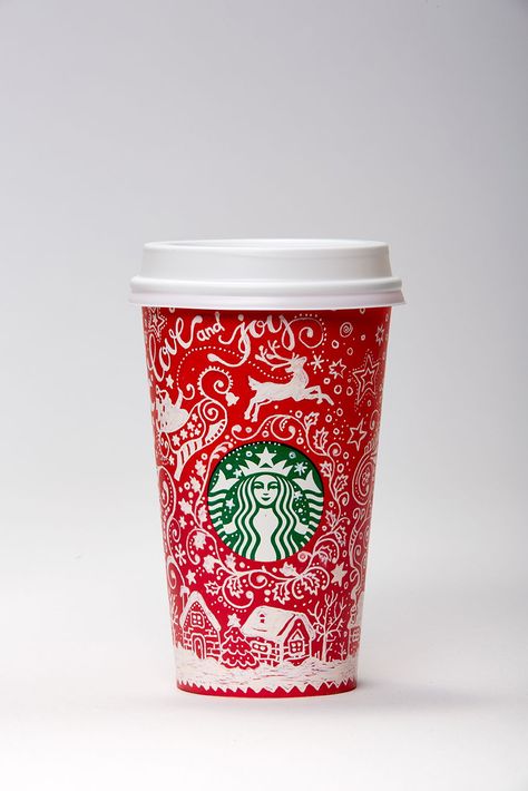 Get Ready the Starbucks Red Cups are out | Dieline - Design, Branding & Packaging Inspiration Starbucks Holiday Cups, Starbucks Red Cup, Starbucks Christmas Cups, Starbucks Art, Starbucks Cup Design, Starbucks Coffee Cup, Coffee Cup Art, Red Cup, Starbucks Holiday