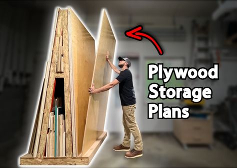 Double-sided Plywood Storage Rack Plans - Etsy Australia Plywood Storage Rack, Workbench Storage, Plywood Storage, Wood Storage Rack, Woodworking Storage, Detailed Plans, Plywood Sheets, Wood Storage, Garage Storage