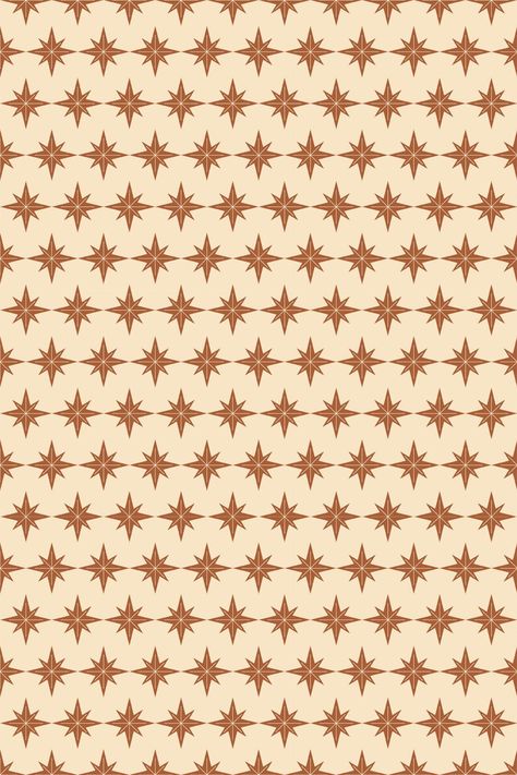 Brown and beige star patterned wallpaper – a classic design for a bedroom that never goes out of style. Afterall, who doesn’t appreciate the beauty of a starry night? Star gaze inside your home, allowing your mind to wander thinking of the vastness of the universe… something few patterns can inspire. Beyond allowing your imagination to soar, this wallpaper pattern also allows your creativity to fly – putting no limits on how you can design around such a perfectly balanced wallpaper pattern. If t Vintage Star Wallpaper, Brown Pattern Wallpaper, Starry Wallpaper, Star Pattern Design, Star Pattern, Scandinavian Pattern, Scandinavian Wallpaper, Classic Wallpaper, Star Wallpaper