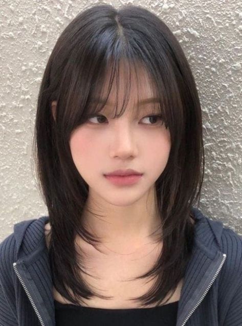 Korean Shoulder Length Hairstyle Shoulder Length Hair Asian, Shoulder Length Hairstyle, Hairstyle Cute, Hair Asian, Tousled Waves, 4c Natural Hair, Cute Hair, Brown To Blonde, Asian Hair