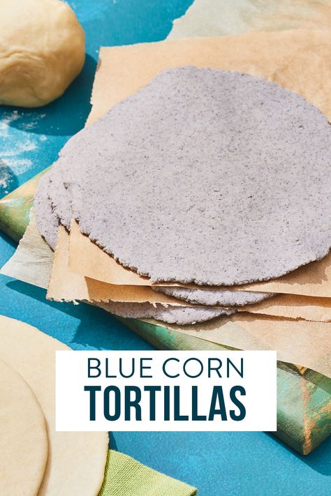 Blue Tortillas, How To Soften Corn Tortillas, How To Roll Corn Tortillas Without Breaking, Blue Corn Tortillas Chips, Handmade Corn Tortillas, Blue Corn Tortillas, Organic Cooking, Dish Warmer, Blue Corn