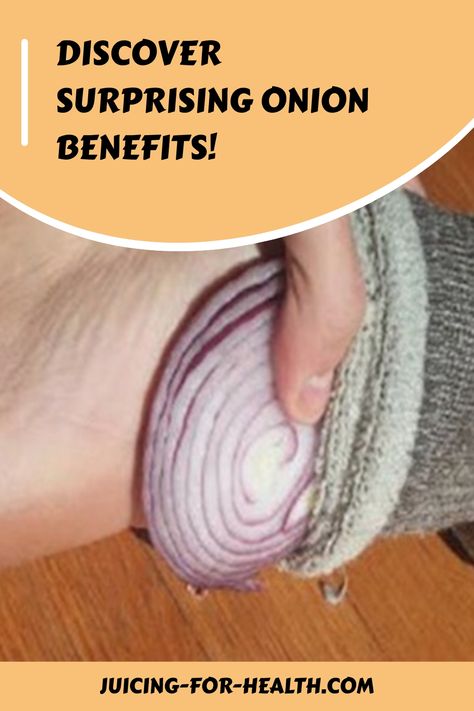 Person placing a sliced onion on the bottom of their foot with a caption about onion health benefits. Red Onion For Cough, Onion Uses, Red Onion Benefits, Benefits Of Onions, Onion Benefits, How To Stop Coughing, Onion Juice, Promote Hair Growth, Chest Congestion