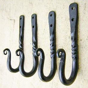 Forged Hooks, Rustic Wall Hooks, The Blacksmith, Leaf Curtains, Blacksmith Forge, Curtain Holdbacks, Blacksmith Tools, Blacksmith Projects, Metal Working Projects