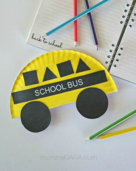 School Bus Art, Bus Craft, School Bus Crafts, Back To School Crafts For Kids, Labor Day Crafts, Bus Crafts, Yellow Crafts, Bus Art, Transportation Crafts