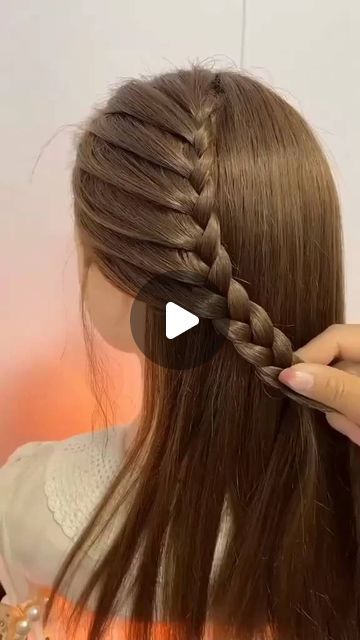 Dress Hairstyles For Long Hair, Side Parting Hair, How To Braid Your Own Hair For Beginners, Braided Hairstyles Videos, Hairstyle Long Straight Hair, Easy And Quick Hairstyles, Easy Hairstyle Video, Hairstyle Video, Hairstyle Videos