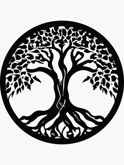 "Yggdrasil World tree" Sticker for Sale by Grypis | Redbubble Yggdrasil Tree, Tree Sticker, World Tree, Tree Vector, Tree Stickers, Pet Bandana, Vikings, Sticker Design, Vinyl Sticker