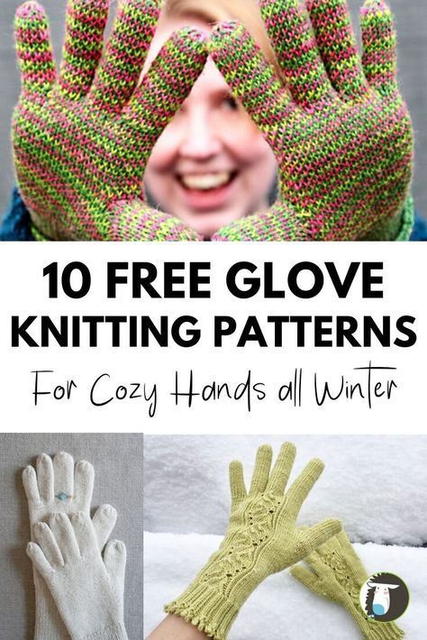 Keep your hands and fingers warm with these 10 FREE Glove Knitting Patterns #knitting #gloves #freepatterns #knittingpatterns #whattoknit #knit Glove Knitting Patterns, Knitting Gloves, Knitted Gloves Mittens, Knitting Gloves Pattern, Glove Pattern, Winter Crochet, Knit Projects, Gloves Pattern, Knit Gloves