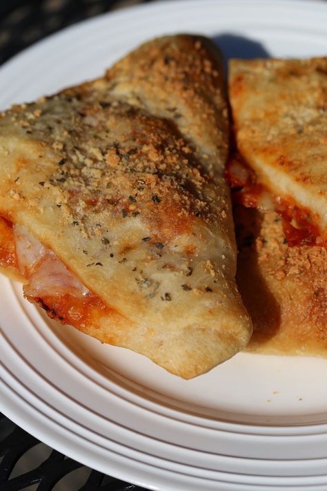 Pepperoni Calzone - Five Silver Spoons Pepperoni Calzone Recipe, Pepperoni Calzone, Calzone Recipe Easy, Bake Pasta, Mushroom Marsala, Pepperoni Recipes, Pizza Crust Dough, Stromboli Recipe, Baked Rigatoni