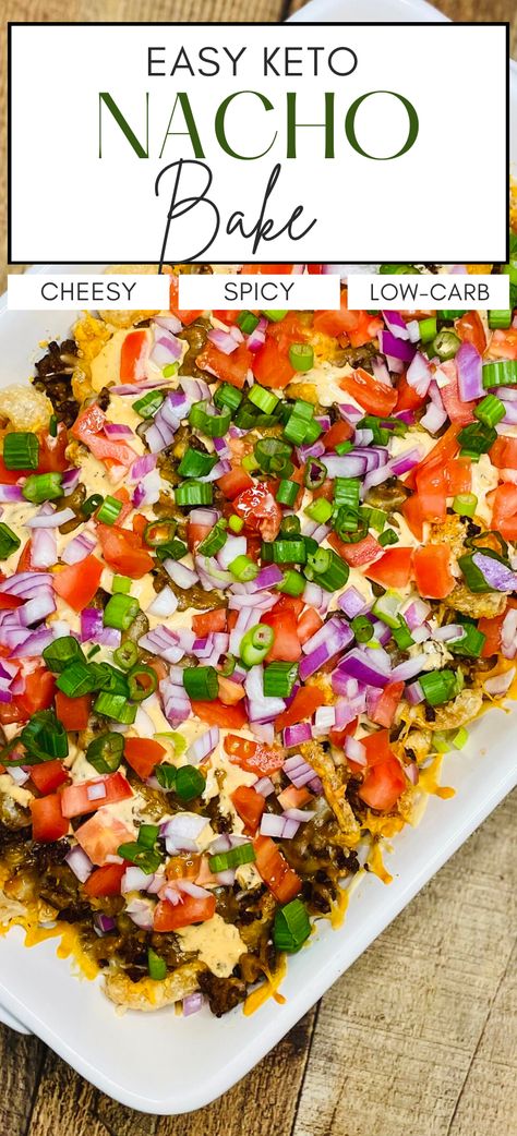 Keto Nachos Recipe, Nacho Bake, November Meals, October Meals, Nacho Salad, Keto Nachos, Super Nachos, Nacho Fries, Baked Nachos