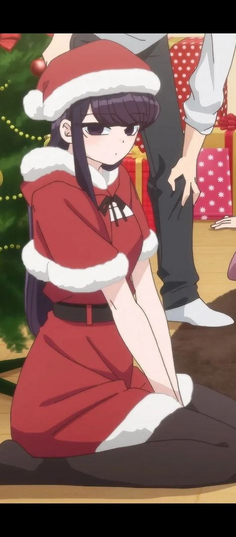 Komi Can't Communicate Cosplay, Komi Christmas, Komi Cosplay, Rh Decals, Cant Communicate, Anime General, Pretty Icons, Christmas Anime, Komi Can't Communicate