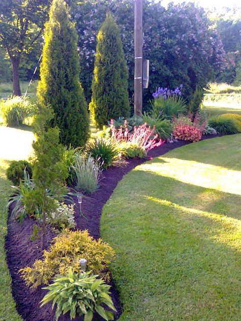 Garden Pathways, Front Garden Landscape, Backyard Garden Landscape, Front Yard Garden Design, Front Landscaping, Lawn And Landscape, Have Inspiration, Garden Yard Ideas, Backyard Garden Design