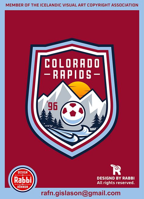 Football Logo Design, Hockey Logos, Football Illustration, Colorado Rapids, Soccer Logo, Sports Team Logos, Logo Redesign, Sports Logos, Branding Graphic Design