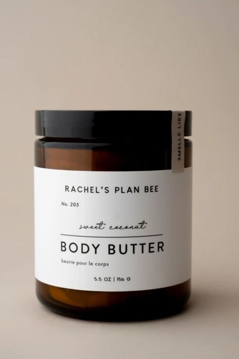 Body Butter Label Ideas, Body Butter Packaging Ideas, Skin Care Coconut, Body Butter Packaging, Plan Bee, Body Butter Labels, Cosmetic Branding, Packaging And Label, Bee Products