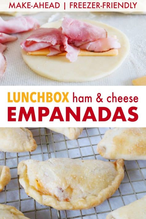 Lunchbox Ham and Cheese Empanada Recipe Baked Empanadas, Kids Cooking Recipes, Toddler Lunches, Kid Friendly Dinner, Freezer Friendly, Dinners For Kids, Lunch Snacks, Ham And Cheese, Toddler Meals