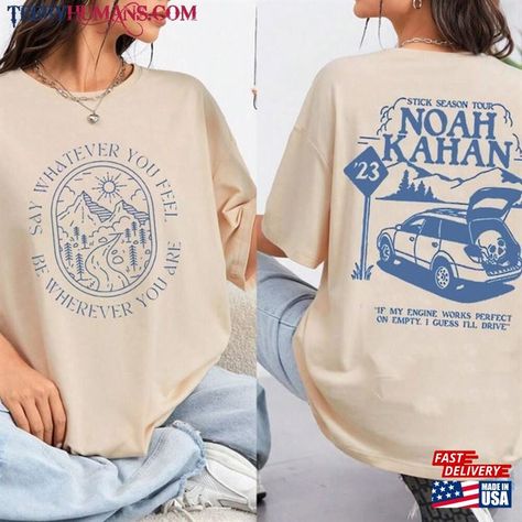 Noah Kahan Shirt, Noah Kahan Merch, Noah Clothing, Stick Season, Painting Hoodie, Merch Shirt, Bday Gifts, Noah Kahan, Clothing Design