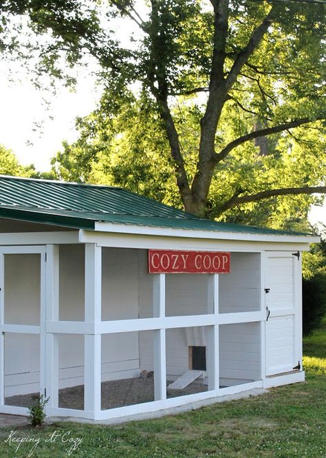 The Cozy Coop - use the old storage building to re-purpose to a coop Rabbit Coop, Coop Design, Small Barn, Barns Sheds, Building A Chicken Coop, Mini Farm, Chicken Diy, Farms Living, Chicken House