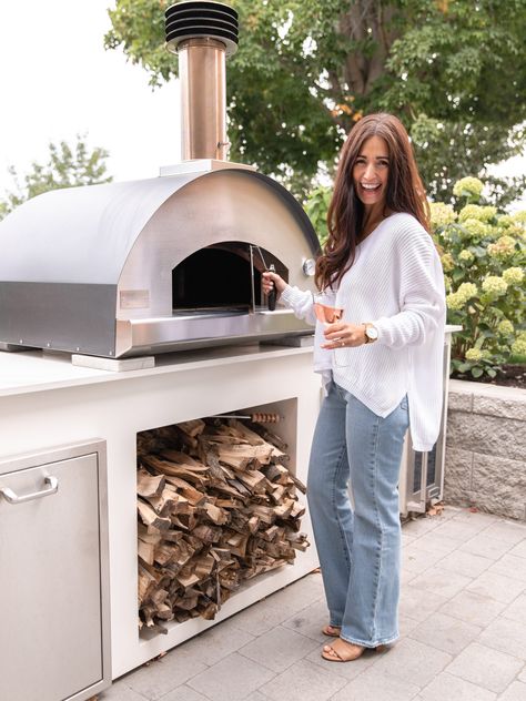 Our Pizza Oven & My Favourite Pizzas - Fraiche Living Outdoor Pizza Oven Set Up, Outdoor Pizza Oven Ideas, Kitchen Pizza Oven Indoor, Corner Pizza Oven, Pizza Oven On Deck, Pizza Oven Ideas, Outdoor Pizza Oven And Fireplace, Built In Pizza Oven, Diy Outdoor Pizza Oven How To Build