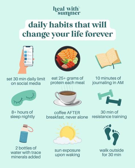 Root Cause Nutritionist, Gut Health & Holistic Detox ⚡️ on Instagram: "Sometimes, it’s the simple things we overlook that make the biggest impact 👊🏼 Things like… 🌲 getting outside daily for vitamin D & stress reduction 👣 walking as a low-impact exercise that regulates cortisol without excess strain on the joints 📲 setting limits for how long we use social media each day (you can set limits in your settings to “lock” an app after a certain amount of time!) 💤 prioritizing 8+ hours of sleep a Cortisol Reduction, High Cortisol, Getting Outside, Lose Thigh Fat, 8 Hours Of Sleep, Body Awareness, Health Habits, Keeping Healthy, Mental And Emotional Health