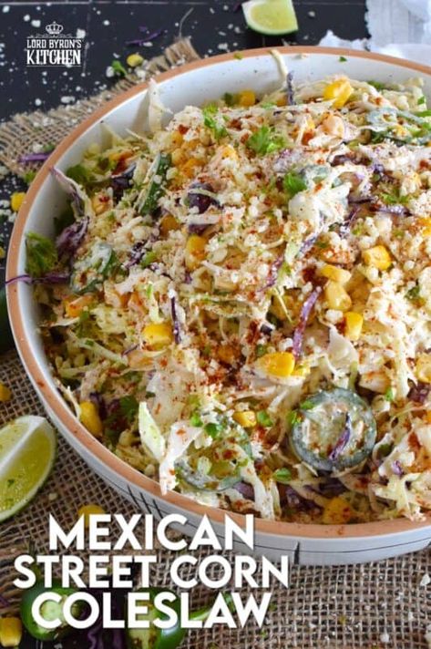 Street Corn Coleslaw, Corn Coleslaw, Cojita Cheese, Cheese All, Mexican Salads, Mexican Street Corn Salad, Mexican Street Corn, Street Corn, Coleslaw Recipe