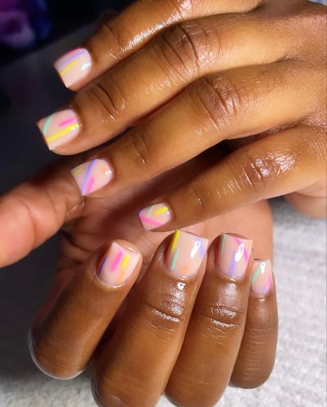 Gel Overlay Nails Short, Overlay Nails Natural, Overlay Nails Short, Overlay Nail Ideas, Instagram Overlay, Pretty Girl Nails, Gel Overlay Nails, Short Nails For Black Women, Overlay Nails