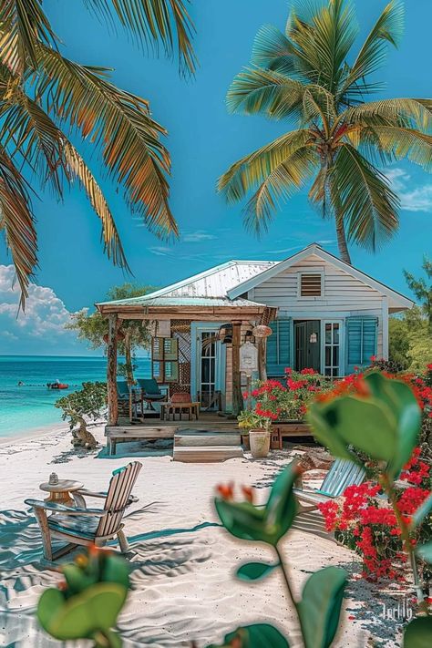 Tiny House Beach, Beach Chic Decor, Boho Beach House, Small Beach Houses, Beach Shacks, Beachfront House, Dream Beach Houses, House Beach, Beach Homes