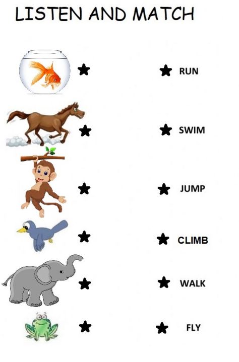 Actions online worksheet for 2º y 3º de primaria. You can do the exercises online or download the worksheet as pdf.