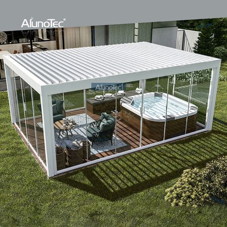 Ombra Pergola, Waterproof Gazebo, Metal Awning, Terrasse Design, Aluminum Gazebo, Gazebo Plans, Louvered Pergola, Modern Pergola, Pergola Design