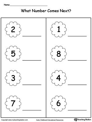 What Number Comes Next Part2: Practice the ability to identify the number that comes before or after other numbers. Next Number Worksheets, Number After Worksheet, What Comes After Worksheets, After Numbers Worksheet, Before And After, What Number Comes Next, Kindergarten Math Worksheets Printables, Preschool Counting Worksheets, Lkg Worksheets