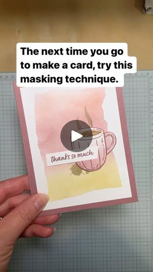 1.3K views · 222 reactions | Masking is a technique you can use in a variety of ways in your card making.

Here, I created a ripped edge border with Stampin’ Up!’s masking paper and then added in a fall colour combo with my Blending Brushes.

Tip: Take off some of the sticky from your masking paper so that it easily comes off later. (Ask me how I know!😄)

Once you have your background you can add any fun decorative element you like! I chose a coffee cup from Stampin’ Up!’s Latte Love Stamp Set. Simple but cute!

So, grab that Masking Paper that’s sitting in your craft drawer and try it out😊💌

#stampinup #stampinupcanada #stampinupcards #cardmaking #cardmakingideas #handmadecards #papercrafting #cardideas #lattelovestampset #maskingpaper | Handmade Cards & Paper Crafts 💛 Lori de Groot | Stampin Up Artistic Mix Decorative Masks Cards, Using Acetate In Card Making, Decorative Masks Stampin Up Cards, Enduring Beauty Decorative Masks Stampin Up Cards, Masking Technique Stamping, Card Making Tips, Colour Combo, Love Stamps, Su Cards