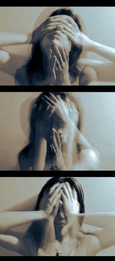 Multiple Images Photography, Tired Portrait Photography, Series Of Photos Photography, Emotions Through Photography, Triptych Photography Portraits, Lost In Thought Photography, Long Shutter Speed Photography, Destroyed Photography, Hands Photography Creative