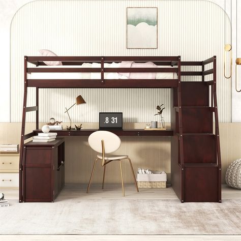 It’s time for your growing little sprout to graduate to their very first big bed, and not just any bed will do for that whimsical bedroom design you have in mind. Loft Bed Office, Loft Bed With Desk Underneath, Bed With Desk Underneath, Shelves And Desk, Trundle Bed With Storage, Loft Bed With Desk, Big Bed, Whimsical Bedroom, Growing Child