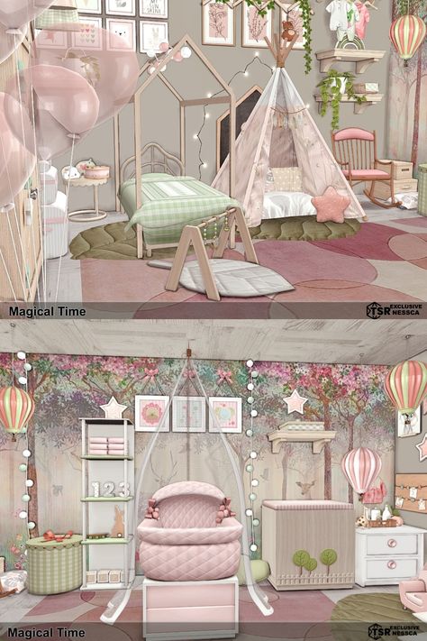 Sims 4 Pastel Furniture, Room Sims 4 Cc Patreon, Sims 4 Infant Bedroom, Sims4 Home Cc, Sims House Mods, Toddler Room Cc Sims 4, Sims Cc Room Decor, Sims 4 Playroom Cc, Toddler Toys Sims 4