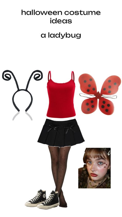 Diy Ladybug Wings, Ladybug Costume Women, Ladybug Costumes, Ladybug Halloween, Friends Duo, Ladybug Wings, Bug Costume, Classy Halloween Costumes, Ladybug Costume