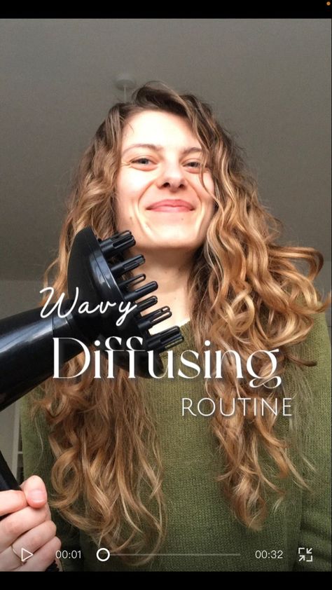 How To Comb Wavy Hair, How To Use Difusser Hair, Diffused Hair Styles, How To Diffuse 2b Hair, Wavy Hair Routine With Diffuser, How To Properly Diffuse Wavy Hair, How To Diffuse Straight Hair, How To Use Hair Dryer Diffuser, Curl Diffuser Before And After