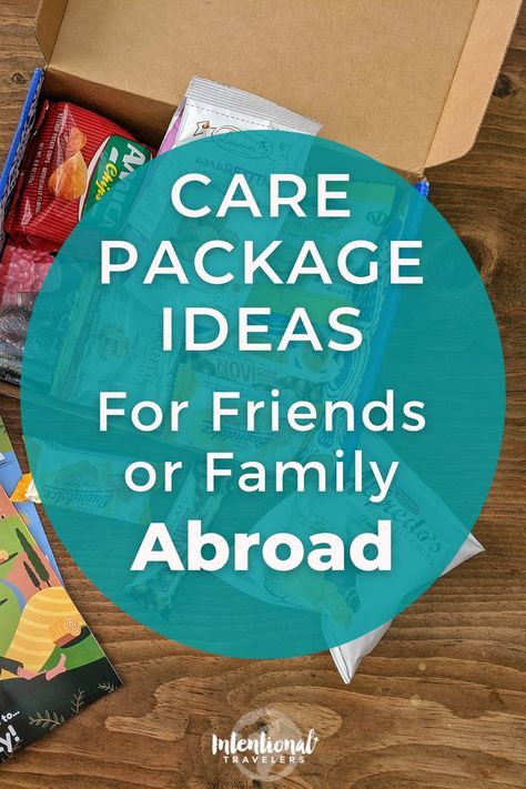 Great care package ideas for friends and family abroad - what to send in a carepackage for loved ones studying abroad, living overseas, or traveling long term Travel Care Package, Living Overseas, Care Package Ideas, Work Overseas, Military Care Package, International Friends, International Jobs, Ideas For Friends, Care Pack