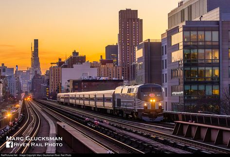 Metro North Railroad, New York Central, New York New York, Park Avenue, Sunrise Sunset, Manhattan, York City, Train, New York