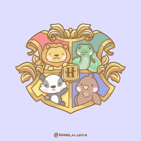 hogwarts logo houses mascots harry potter Logo Harry Potter, Hogwarts Logo, Harry Potter Pumpkin, Harry Potter Logo, Harry Potter Cartoon, Harry Potter Nursery, Harry Potter Stickers, Disney Cute, Cute Harry Potter