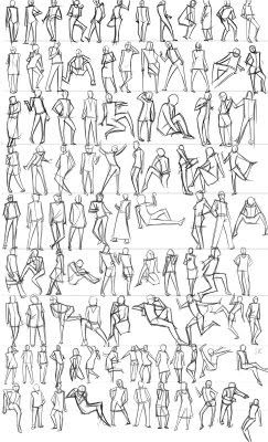 Human Figure Drawing Architecture, Human Figure Sketches Basic, Simple Person Drawing, Simple Figure Drawing, Gesture Drawing Poses Sketch, Gestures Reference, Figure Study Drawing, Drawing Gestures, Human Sketch