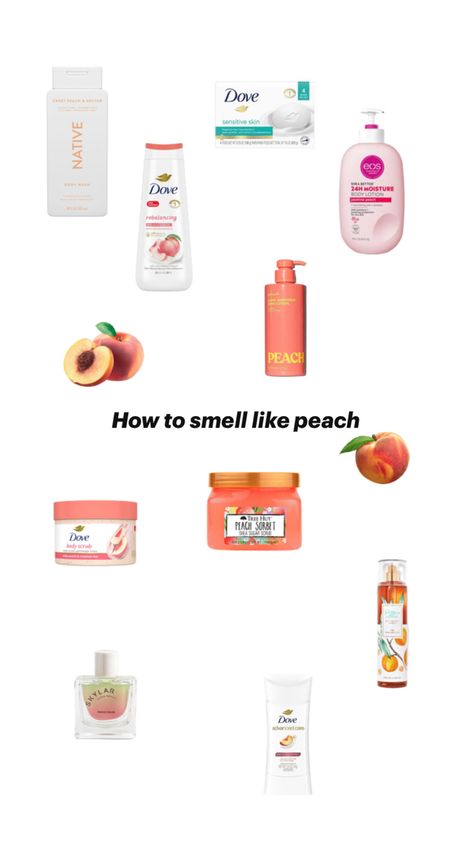 Peachy Peach Hygiene Products, Peach Shower Routine, Peach Body Care, Peach Soap, Peach Sorbet, Peach Aesthetic, Shower Routine, Body Soap, Body Scrub