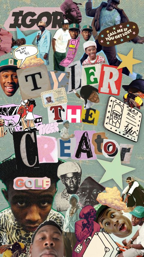 Tyler The Creator Collage, Secret Starbucks Recipes, Tyler The Creator Wallpaper, Hair Inspiration Long, Collage Wallpaper, Music Poster Design, Lock Screens, Iphone App Design, Celebrity Wallpapers