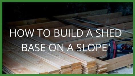 Installing a shed base on uneven ground can be a little tricky. For most people, this isn’t an issue. So, if you will be building a shed base on flat ground, read our article how to build a shed base. As the gradient on the sloping ground becomes steeper, the problem becomes greater. However, there are different Shed On A Slope, Building A Shed Base, Small Retaining Wall, Pole Barn Plans, Build A Shed, Shed Floor, Simple Shed, Shed Base, Carpentry Projects