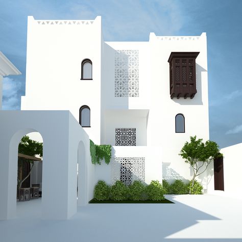 Arabic House Design Exterior, Islamic House Design, Villa Project, Facade Architecture Design, Modern Villa Design, Architect Design House, Minimal House Design, Model House Plan, Architecture Building Design