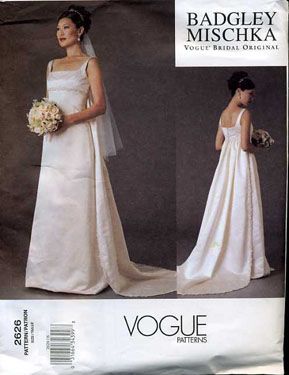 Dress Patterns 2022, Vogue Wedding Dress Patterns, Vogue Wedding Dress, Wedding Dresses Vogue, Badgley Mischka Wedding Dress, Vogue Bridal, Sleeveless Wedding Gown, Wedding Dress Sewing Patterns, Badgley Mischka Bridal