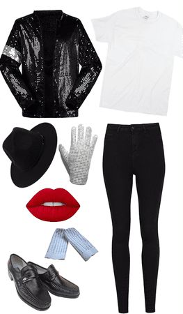 Michael Jackson Costume Women, Micheal Jackson Outfits Ideas, Michael Jackson Costume Female, Michael Jackson Outfits For Women, Female Michael Jackson Costume, Micheal Jackson Inspired Outfit, Iconic Singers Costumes, Michael Jackson Inspired Outfits Women, Micheal Jackson Costume Girl