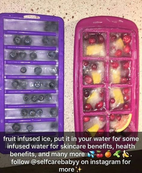 Water Tips, Lemon Diet, Ice Trays, Infused Water Recipes, Detox Water Recipes, Daily Water, Healthy Water, Fat Foods, Fruit Water